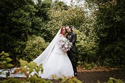 Soft glam bridal makeup for countryside wedding