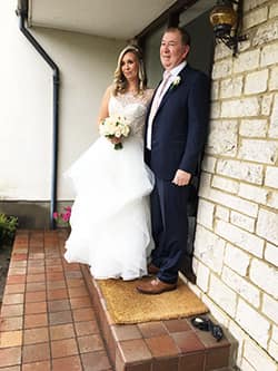 Wedding day portrait showing radiant bridal makeup