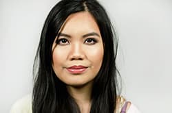 Bridal makeup with warm bronze tones