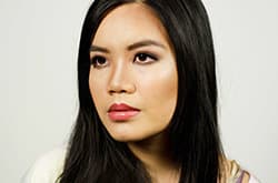 Bridal portrait with natural glam makeup