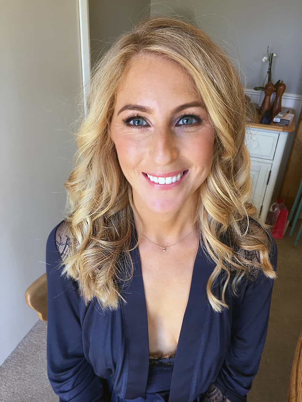 Bridesmaid glam makeup for hen party Hampshire